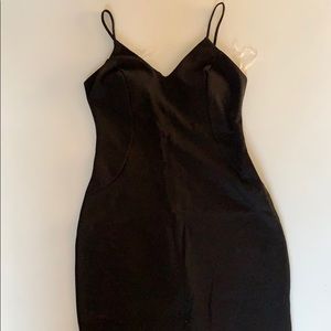 Black midi dress